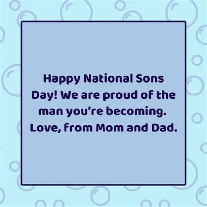 Happy National Sons Day Quotes From Mom & Dad for Share